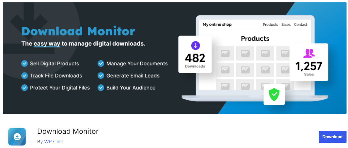 Screenshot 2025 05 28 203740 - 6 افزونه‌ رمزگذاری لینک دانلود در وردپرس + مقایسه + آموزش WordPress Download Manager