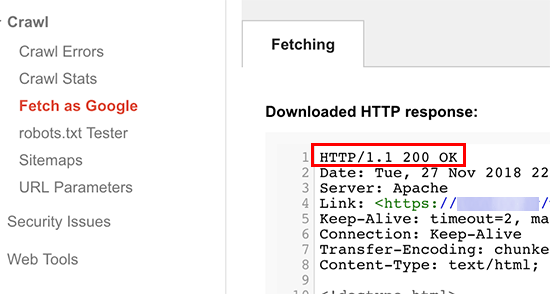 statuscode - 15 نکته موثر آموزش کنسول جستجوی گوگل | گوگل وبمستر تولز برای افزایش رتبه سایت