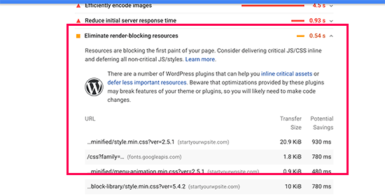 renderblockingtest pagespeed - رفع خطای Render Blocking JavaScript CSS در Google PageSpeed