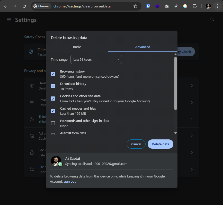 Screenshot 2025 04 22 171911 - چگونه خطای 400 Bad Request در وردپرس را برطرف کنیم؟