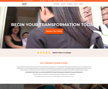 وبسایت ورزش در منزل InhomeTrainer (تحت نظارت نوبل پیکسل)
