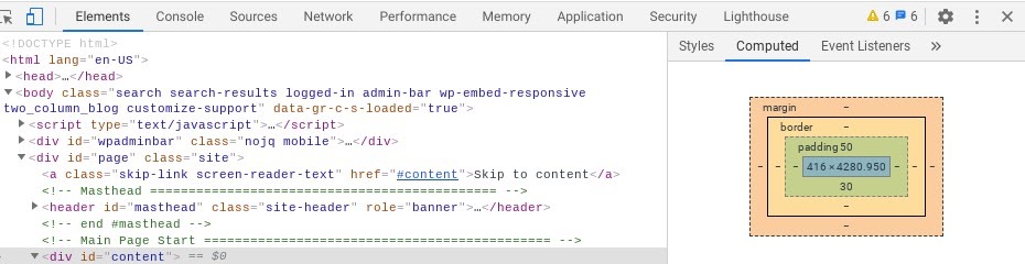 chrome dev tools - چگونه خطای سرچ کنسول گوگل با عنوان “Clickable Elements Too Close Together” را در المنتور حل کنیم؟