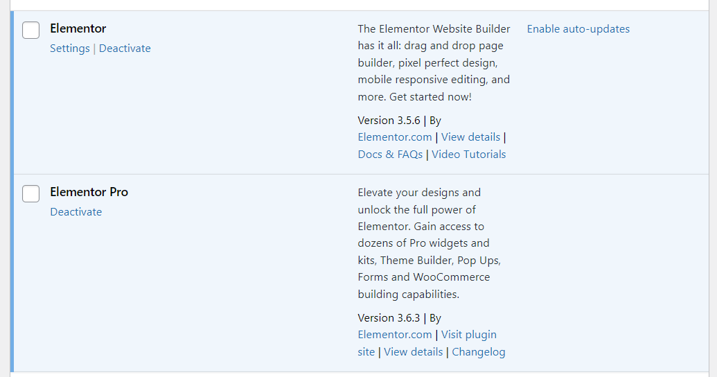 elementor plugins list - چگونه مشکل لود نشدن المنتور را حل کنیم؟  | 5 روش حل خطا لودینگ و باز نشدن المنتور