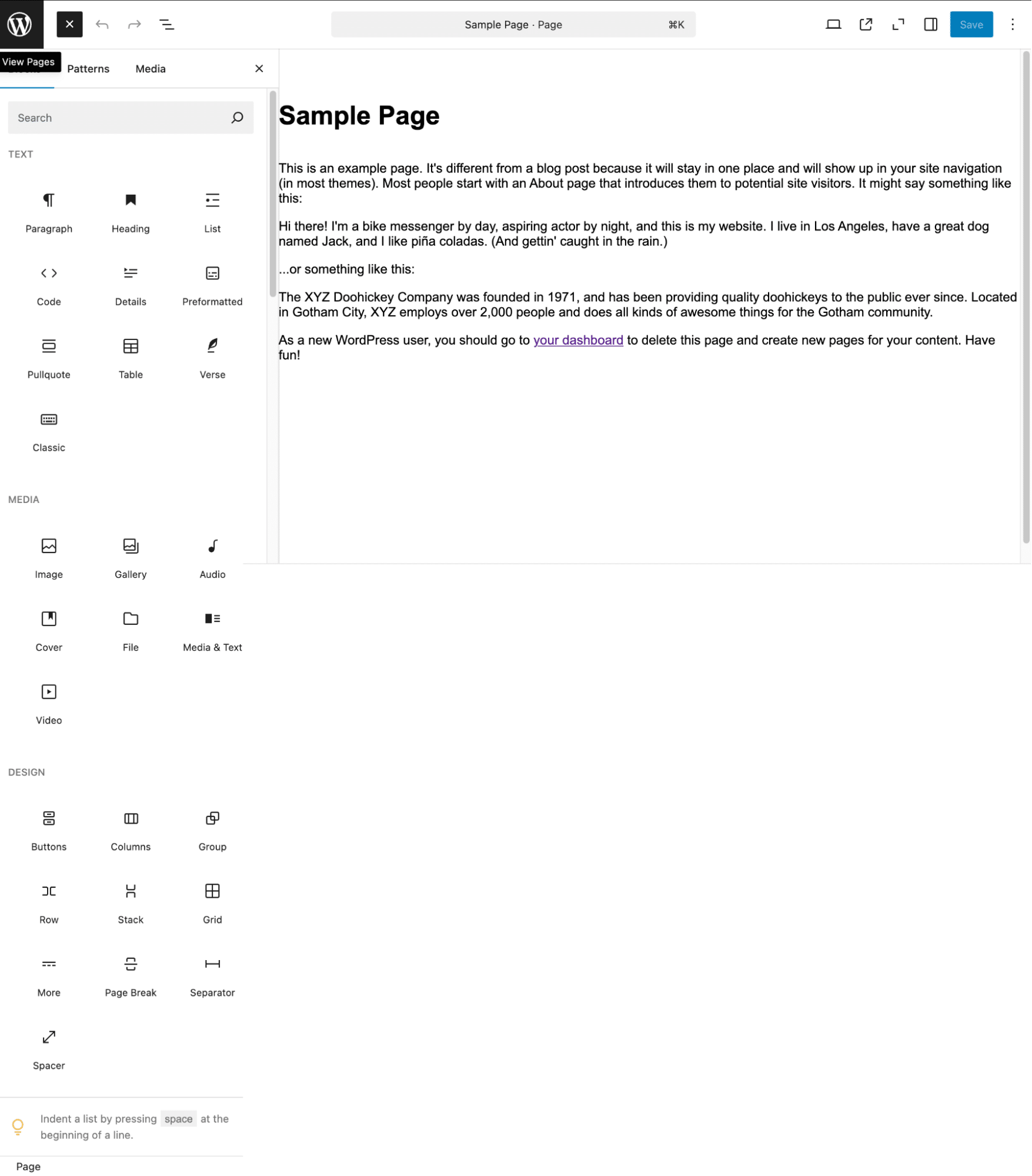 widgets embeds categories - غیرفعال کردن بلوک های گوتنبرگ وردپرس + شخصی سازی