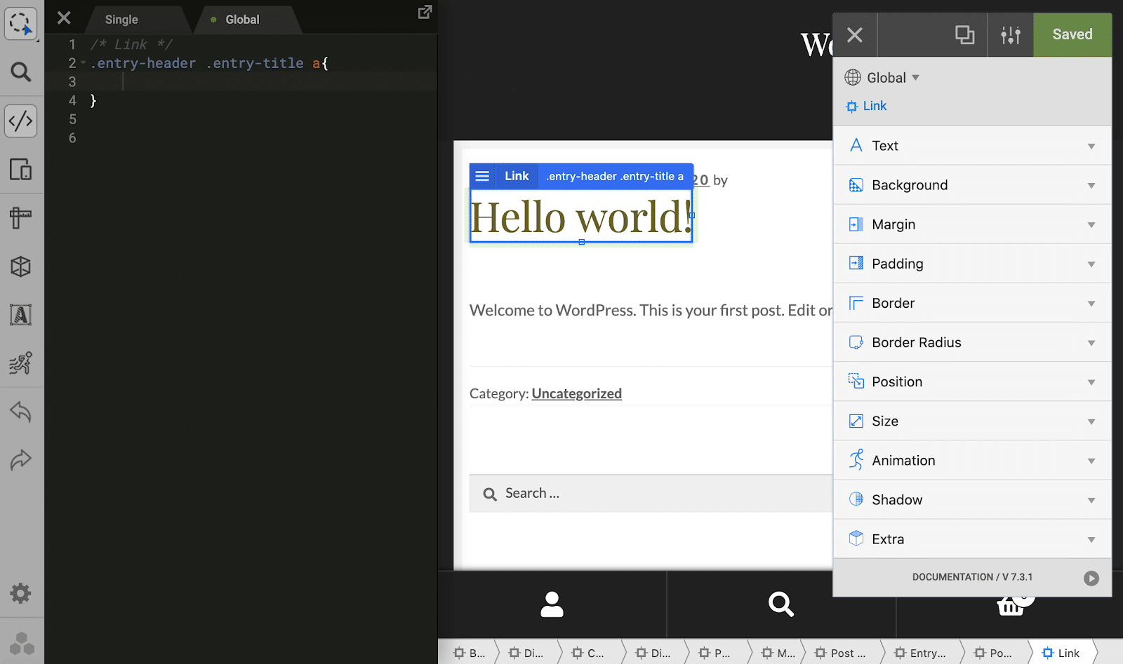 yellowpencil editing css - چگونه خطای سرچ کنسول گوگل با عنوان “Clickable Elements Too Close Together” را در المنتور حل کنیم؟